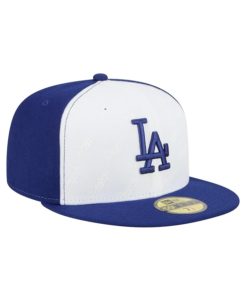 New Era Men's White/Royal Los Angeles Dodgers Repeat 59FIFTY Fitted Hat