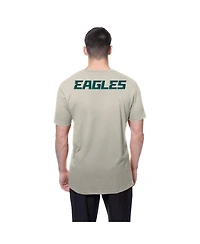 New Era Men's Light Beige Philadelphia Eagles Multi Patch T-Shirt