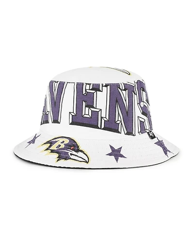 '47 Brand Women's White Baltimore Ravens Energize Bucket Hat