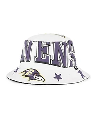 '47 Brand Women's White Baltimore Ravens Energize Bucket Hat