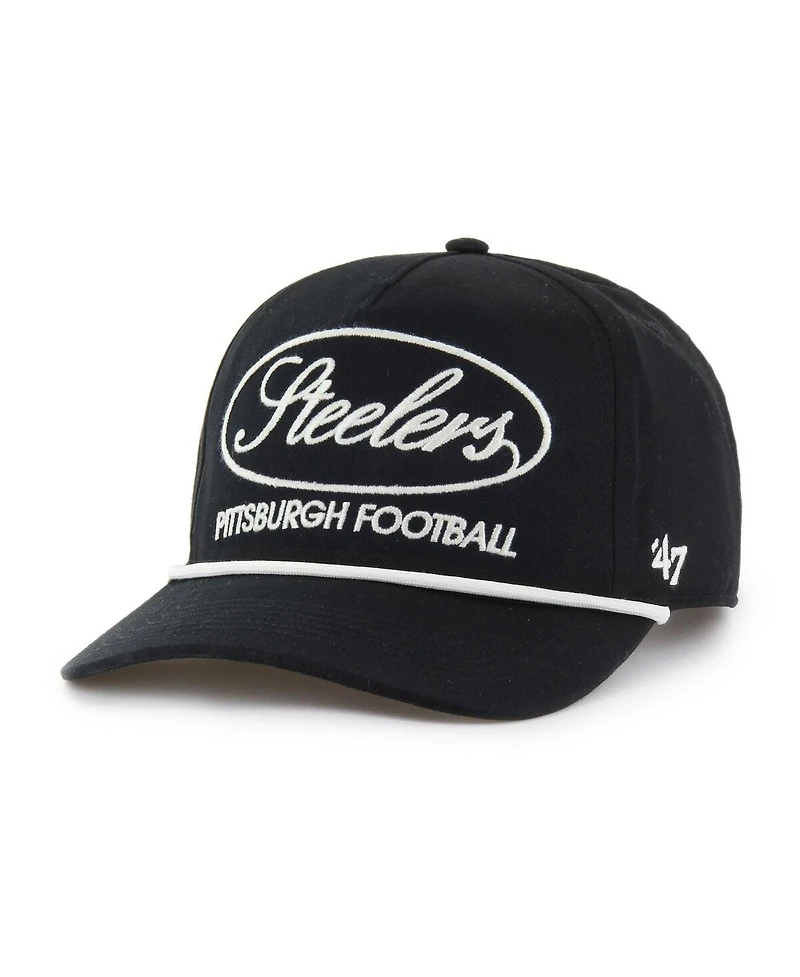 '47 Brand Men's Black Pittsburgh Steelers Foundational Hitch Adjustable Hat