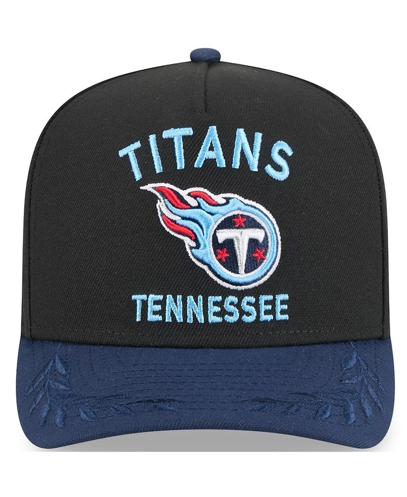 New Era Big Boys and Girls Black/Navy Tennessee Titans 2025 Nfl Draft A-Frame 9FIFTY Snapback Hat