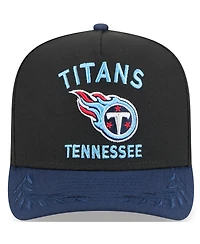 New Era Big Boys and Girls Black/Navy Tennessee Titans 2025 Nfl Draft A-Frame 9FIFTY Snapback Hat
