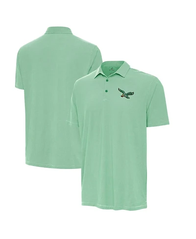 Antigua Men's Kelly Green/White Philadelphia Eagles Twine Performance Polo Shirt