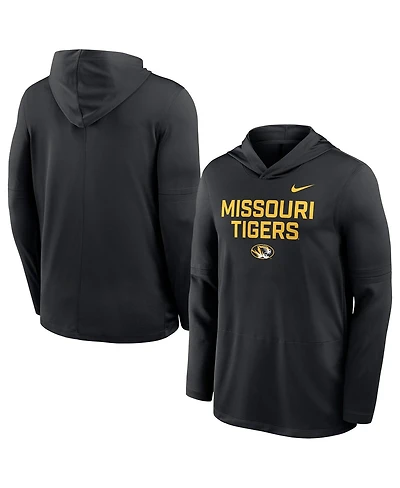 Nike Men's Black Missouri Tigers 2025 Sideline Dri-fit Long Sleeve Hoodie T-Shirt