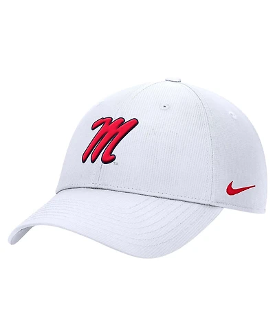 Nike Men's White Ole Miss Rebels 2025 On-Field Club Performance Adjustable Hat