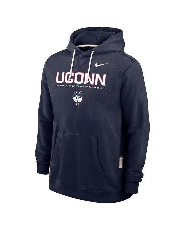 Nike Men's Navy UConn Huskies 2025 Sideline Performance Pullover Hoodie