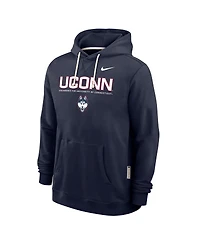 Nike Men's Navy UConn Huskies 2025 Sideline Performance Pullover Hoodie
