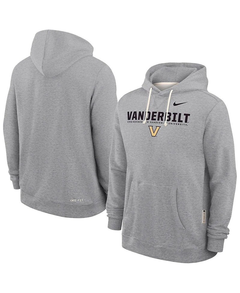 Nike Men's Heather Gray Vanderbilt Commodores 2025 Sideline Performance Pullover Hoodie