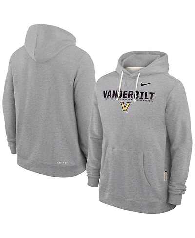 Nike Men's Heather Gray Vanderbilt Commodores 2025 Sideline Performance Pullover Hoodie