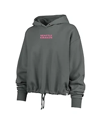 '47 Brand Women's Gray Seattle Kraken Bright Side Venice Cropped Pullover Hoodie