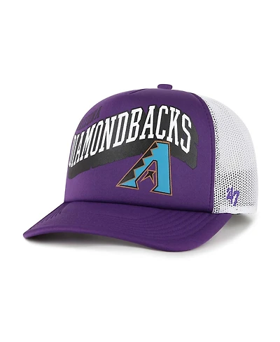 '47 Brand Men's Purple Arizona Diamondbacks Meander Foam Trucker Snapback Hat