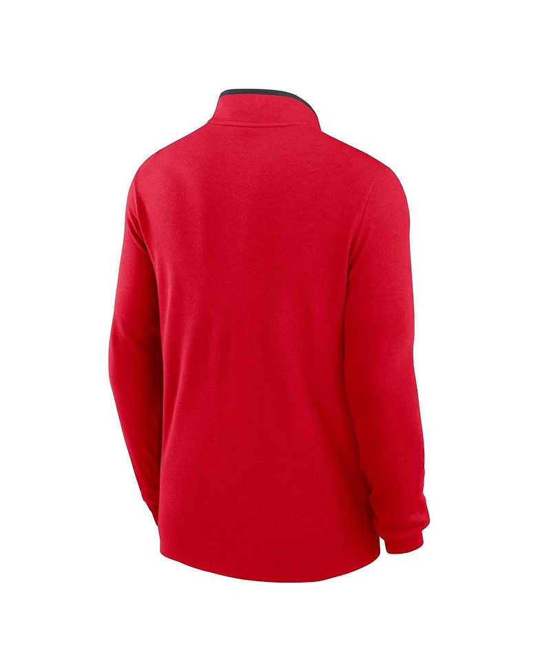 Nike Men's Scarlet Rutgers Knights Dri-fit Victory Quarter-Zip Pullover Sweatshirt