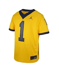 Jordan Big Boys and Girls Maize Michigan Wolverines Untouchable Replica Game Jersey