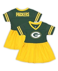 Outerstuff Girls Toddler Green Bay Packers Stadium Lights Fashion Jersey Dress