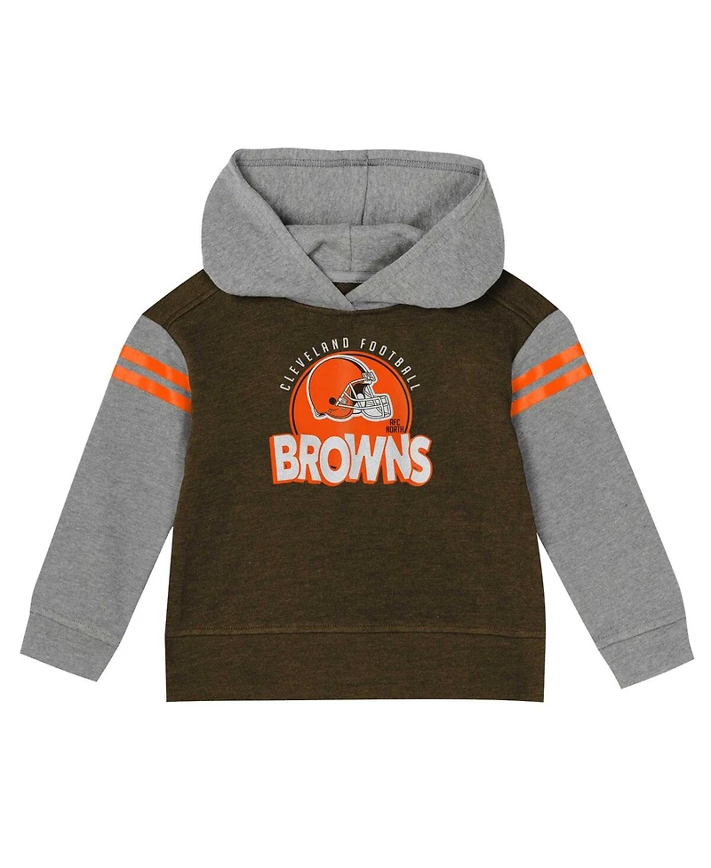 Outerstuff Toddler 2-Piece Cleveland Browns Club House Long Sleeve Hoodie Top and Leggings Set