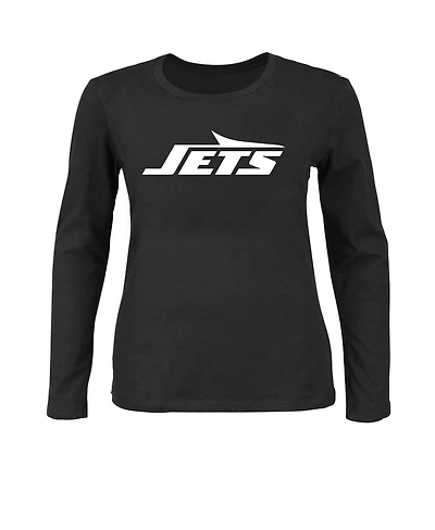 Fanatics Women's Black New York Jets Plus Long Sleeve T-Shirt