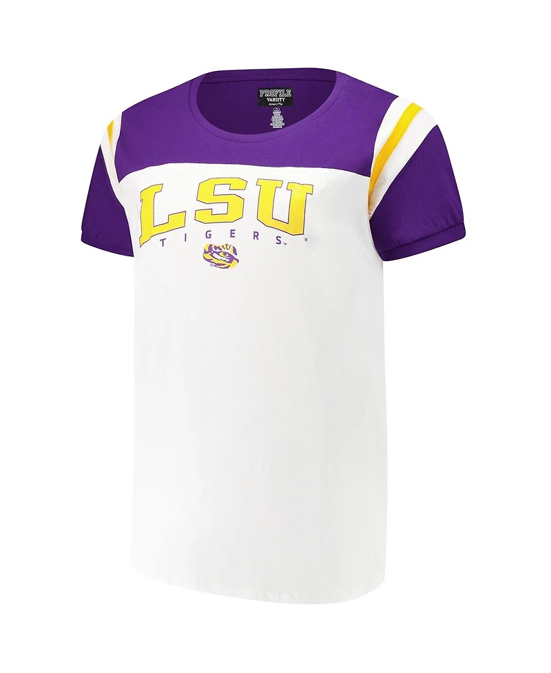 Fanatics Women's White Lsu Tigers Plus Winning Gear T-Shirt