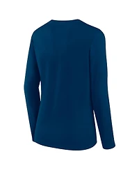 Fanatics Women's Navy Chicago Bears Long Sleeve Scoop Neck T-Shirt