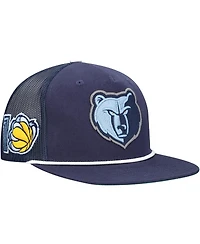 Mitchell & Ness Men's Navy Memphis Grizzlies Roper Trucker Snapback Hat