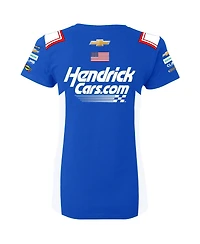Hendrick Motorsports Team Collection Women's Blue Kyle Larson HendrickCars.com Uniform T-Shirt