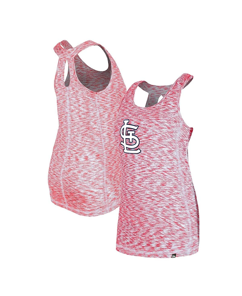New Era Women's Red St. Louis Cardinals Space Dye Keyhole Back Tank Top