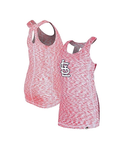 New Era Women's Red St. Louis Cardinals Space Dye Keyhole Back Tank Top
