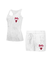 Concepts Sport Women's White Chicago Bulls Quartz Tank Top and Shorts Set