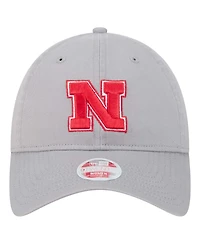 New Era Women's Gray Nebraska Huskers Logo 9TWENTY Adjustable Hat