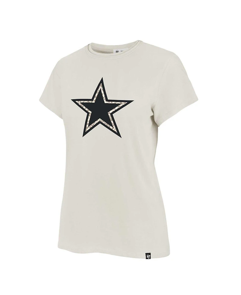 '47 Brand Women's Cream Dallas Cowboys Panthera Frankie T-Shirt
