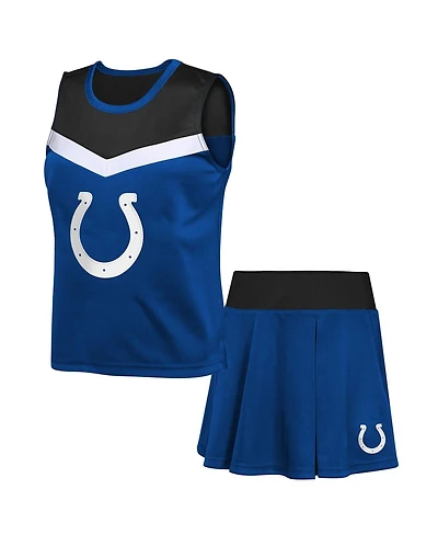 Outerstuff Big Girls 2-Piece Royal Indianapolis Colts Spirit Cheerleader Dress Set