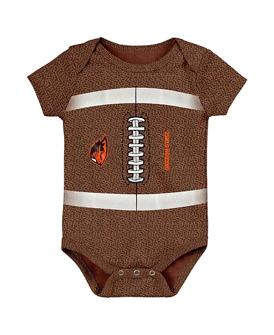 Outerstuff Baby Boys and Girls Brown Oregon State Beavers Catch Me Football Bodysuit