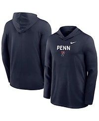 Nike Men's Navy Pennsylvania Quakers Sideline Dri-fit Lightweight Hooded Sweatshirt