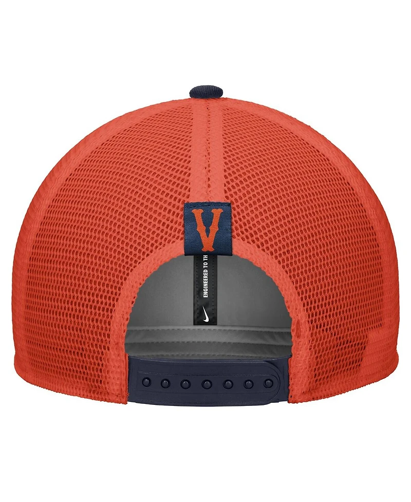 Nike Men's Navy Virginia Cavaliers Vintage Arch Rise Performance Trucker Adjustable Hat
