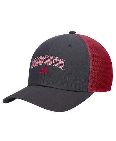 Nike Men's Gray Washington State Cougars Vintage Arch Rise Performance Trucker Adjustable Hat