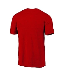 Fanatics Mto Label Men's Red Chicago Blackhawks Distressed Tri-Blend T-Shirt