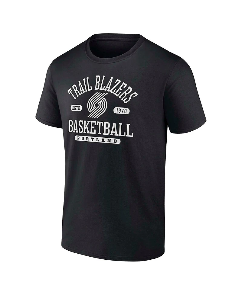 Fanatics Men's Black Portland Trail Blazers Calling Plays T-Shirt