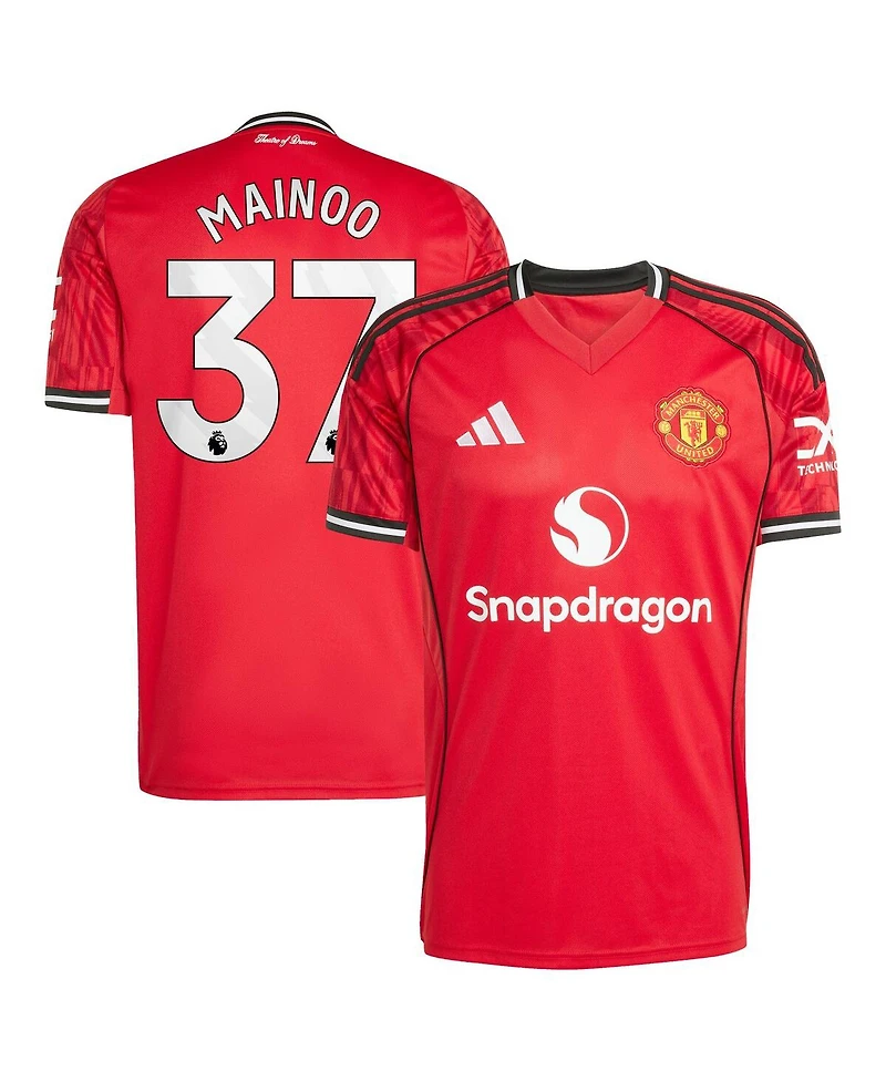 Adidas Men's Kobbie Mainoo Red Manchester United Home 2025/26 Replica Player Jersey