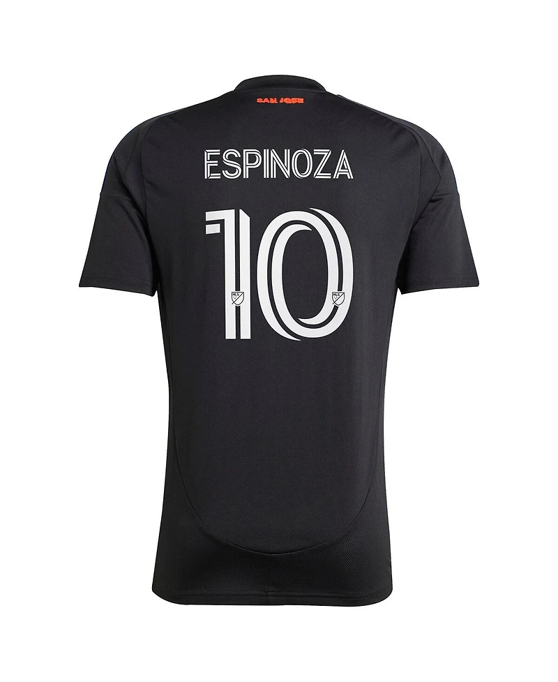Adidas Men's Cristian Espinoza Black San Jose Earthquakes 2025 Headliner Replica Player Jersey