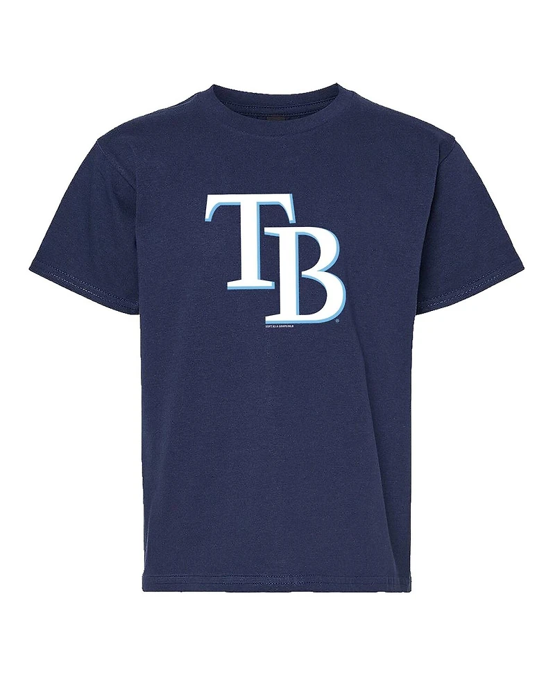 Soft As A Grape Big Boys and Girls Navy/Gray Tampa Bay Rays Two-Pack T-Shirt Set