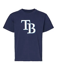Soft As A Grape Big Boys and Girls Navy/Gray Tampa Bay Rays Two-Pack T-Shirt Set