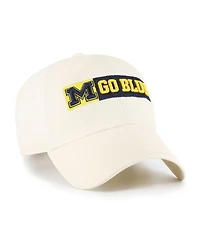 '47 Brand Men's Natural Michigan Wolverines Clean Up Adjustable Hat