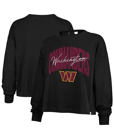 '47 Brand Women's Black Washington Commanders Muse Sydney Long Sleeve T-Shirt