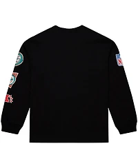 Mitchell & Ness Men's Black Miami Dolphins Training Camp Vintage Logos Long Sleeve T-Shirt