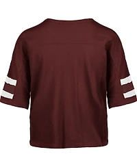 '47 Brand Women's Burgundy Washington Commanders Premier Scout Cropped V-Neck T-Shirt