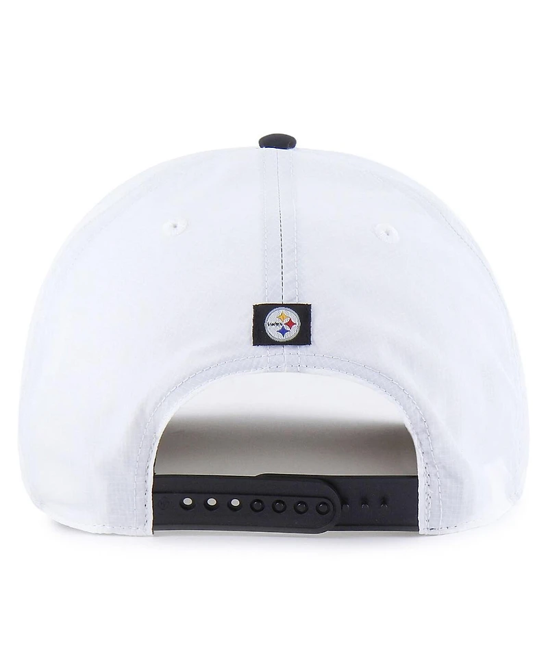 '47 Brand Men's White/Black Pittsburgh Steelers Suburbia Hitch Two-Tone Adjustable Hat