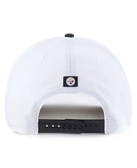 '47 Brand Men's White/Black Pittsburgh Steelers Suburbia Hitch Two-Tone Adjustable Hat
