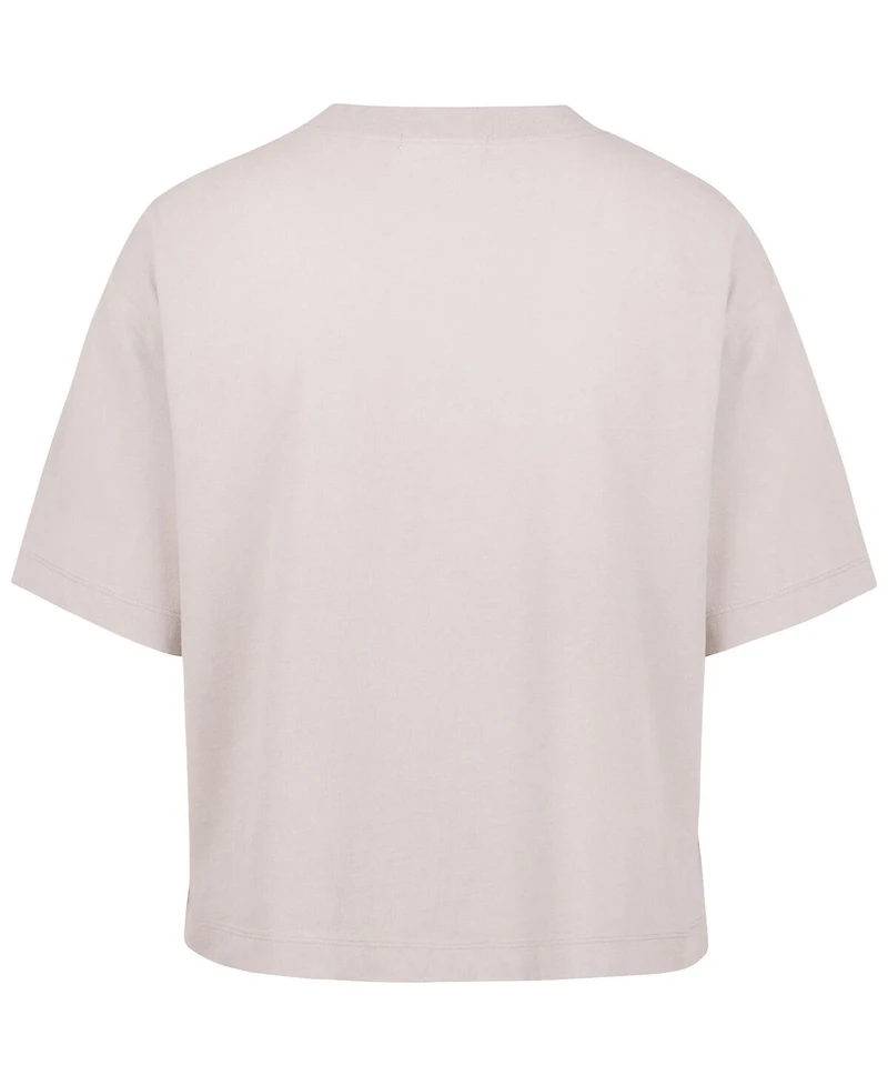 '47 Brand Women's Natural Miami Dolphins Cropped Windthrow Ravine T-Shirt