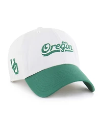 '47 Brand Men's White Oregon Ducks Contemporary Basics Foundation Clean Up Adjustable Hat