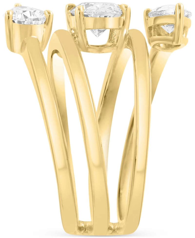 Effy Lab Grown Diamond Mixed Cut Coil Ring (2 ct. t.w.) in 14k Gold